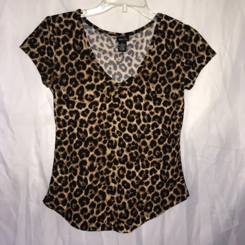 Cheetah Print Top in Tan/Black